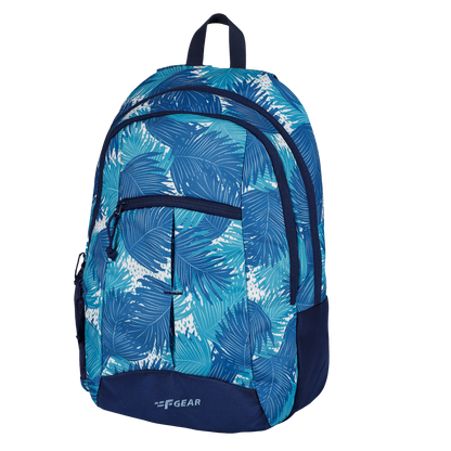 Ellis 17L Ferns Aqua Navy Blue Backpack