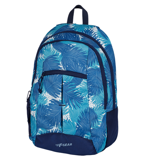 Ellis 17L Ferns Aqua Navy Blue Backpack