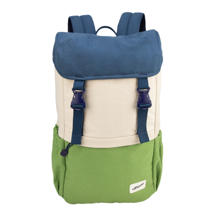 Dune 18L Navy Beige Mint Canvas Laptop Backpack