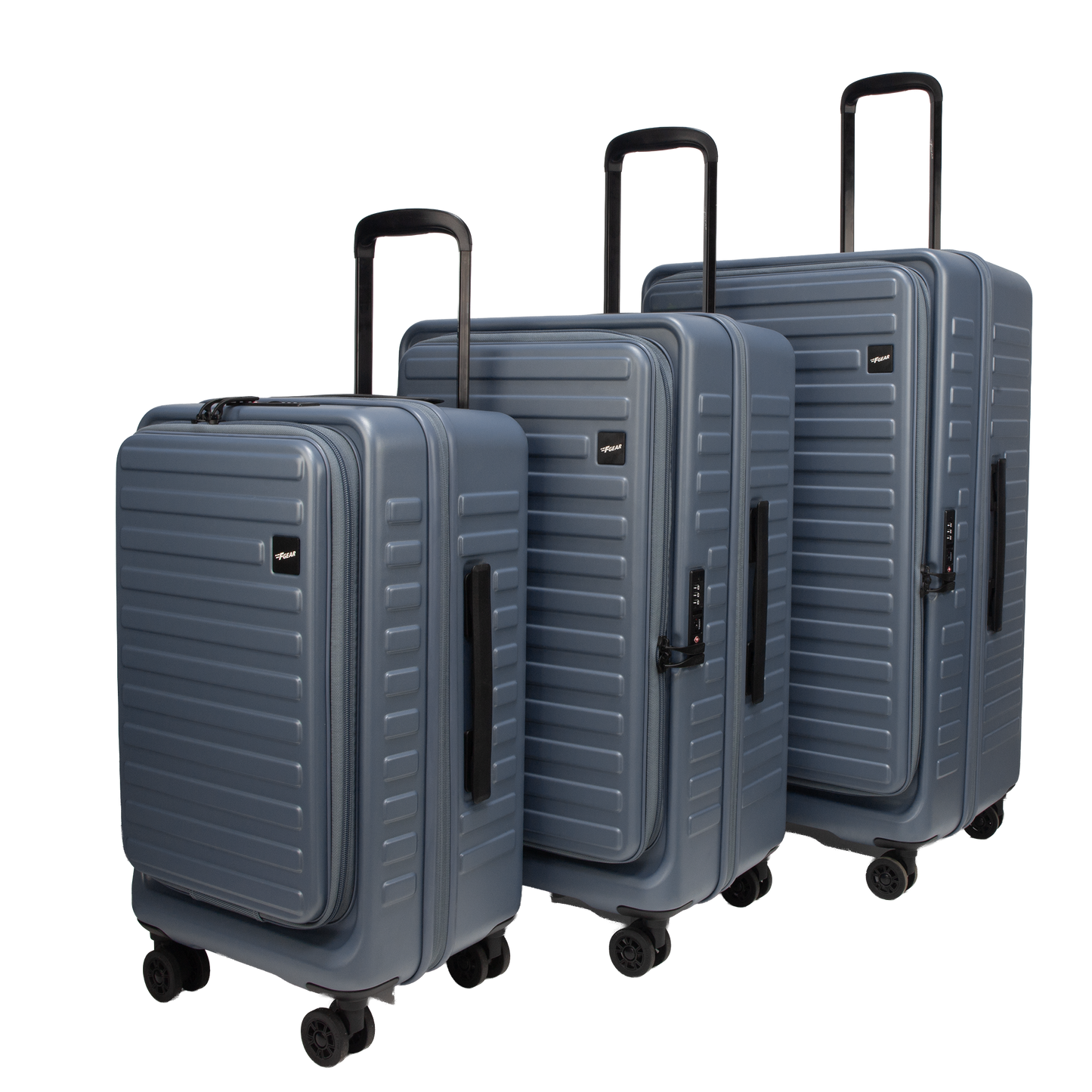 Windsor Stone Blue Set of 3 Suitcases