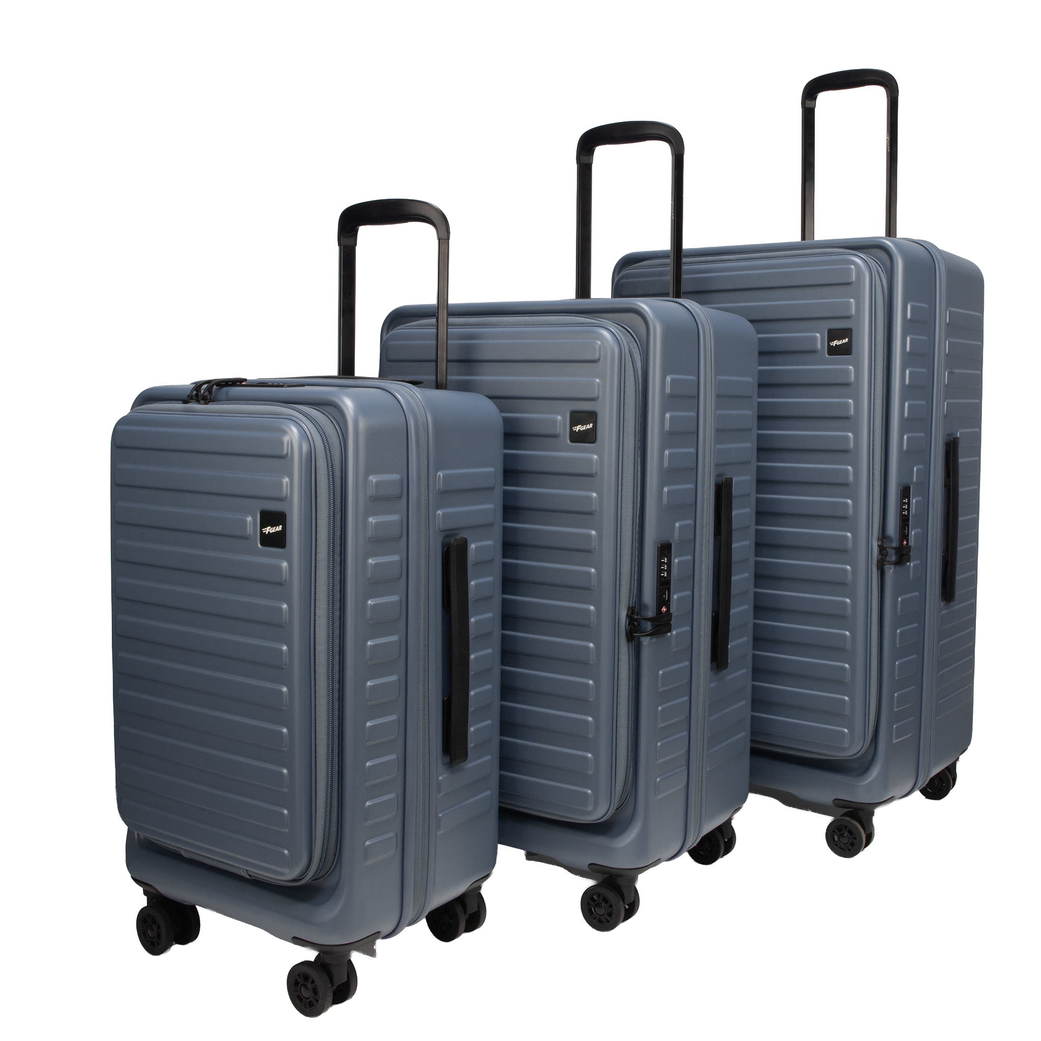Windsor Stone Blue Set of 3 Suitcases