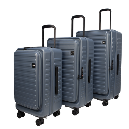 Windsor Stone Blue Set of 3 Suitcases