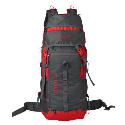 Drift 40L Grey Red Rucksack