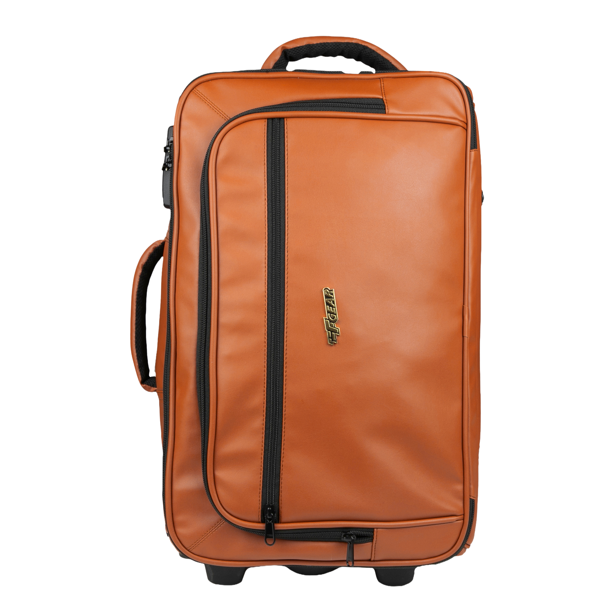 Marshal 22L Chestnut Art Leather Overnighter Pilot Laptop Strolley