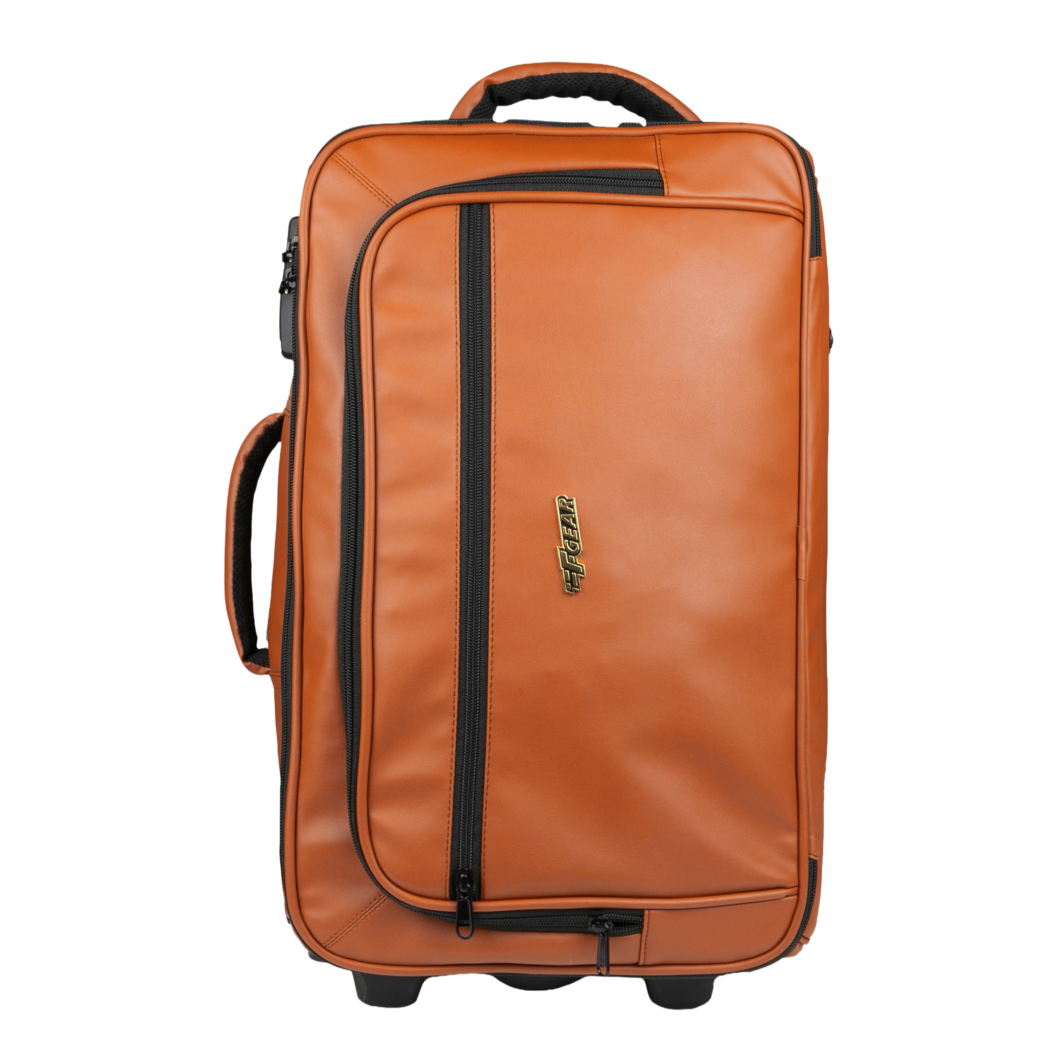 Marshal 22L Chestnut Art Leather Overnighter Pilot Laptop Strolley