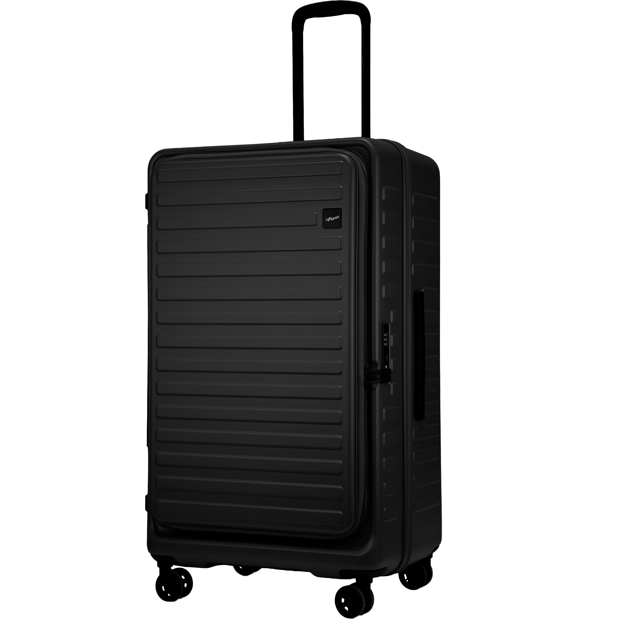 Windsor Black 76 cms Large Front Opening Trunk-Style Check-in Strolley with Expander