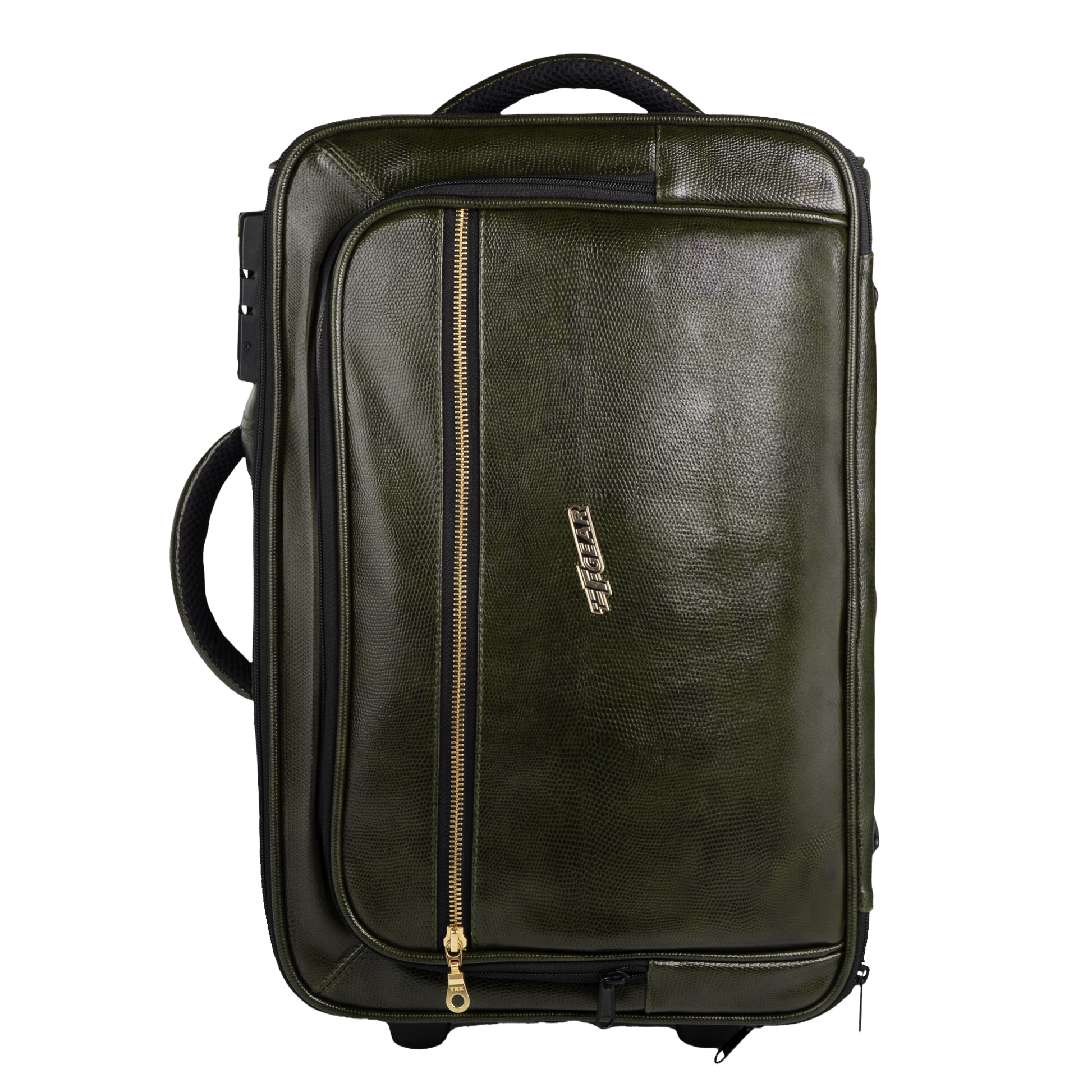 Stargaze 23L Green Vegan Leather Overnighter Pilot Laptop strolley