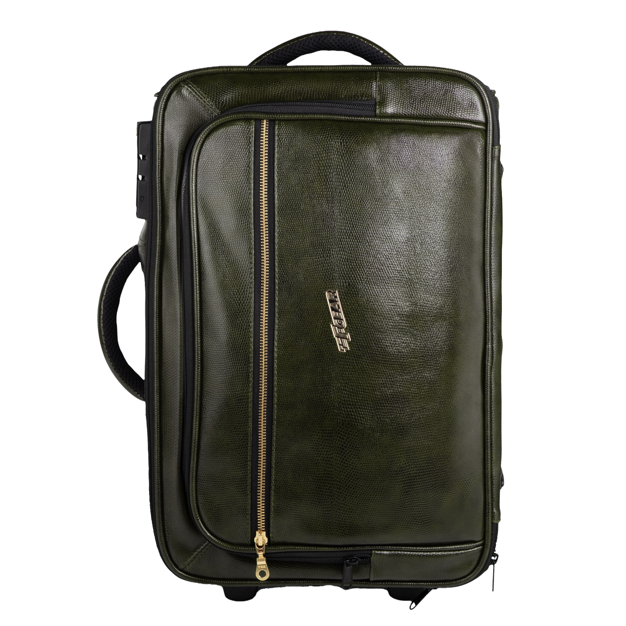 Stargaze 23L Green Vegan Leather Overnighter Pilot Laptop strolley