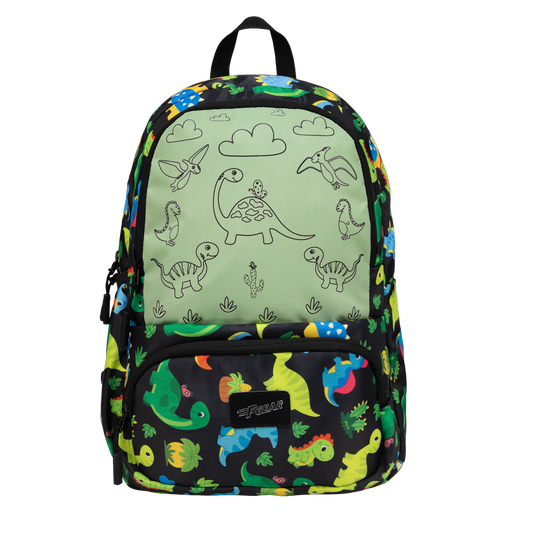 Colour Buddy 12L Black Dino Backpack