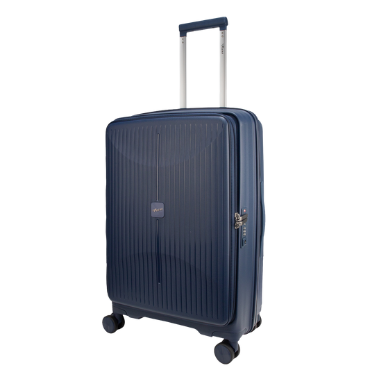 Myton Medium Front Opening Navy Check-in Strolley