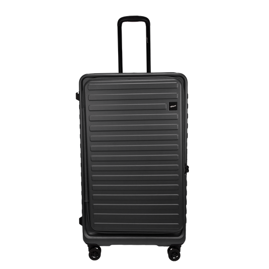 Windsor Steel Grey 76 cms Large Front Opening Trunk-Style Check-in Strolley with Expander