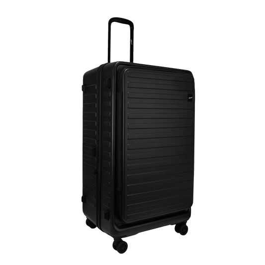 Windsor Black 76 cms Large Front Opening Trunk-Style Check-in Strolley with Expander