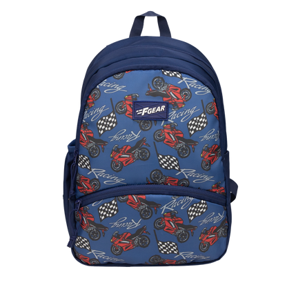 Brio 13L Navy Racing Kids Backpack