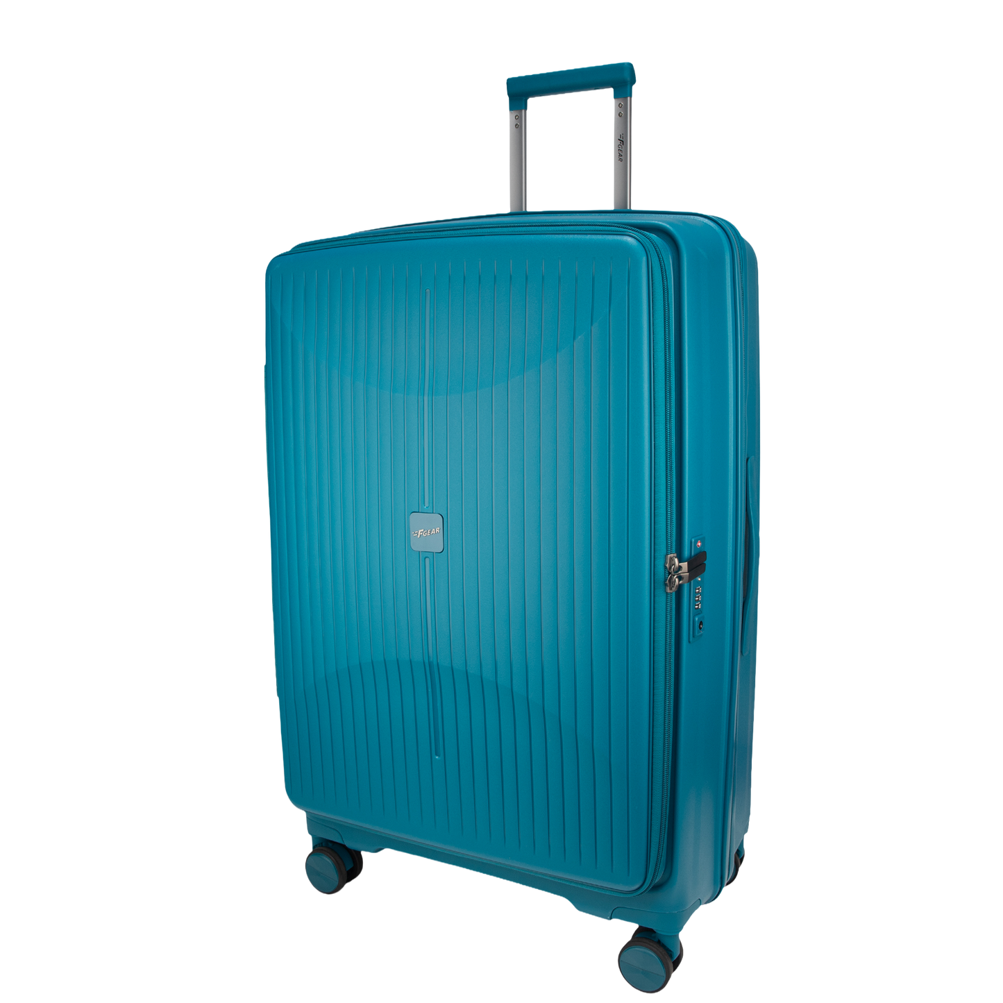 F Gear Myton Large Front Opening Cyan Blue Check-in Strolley