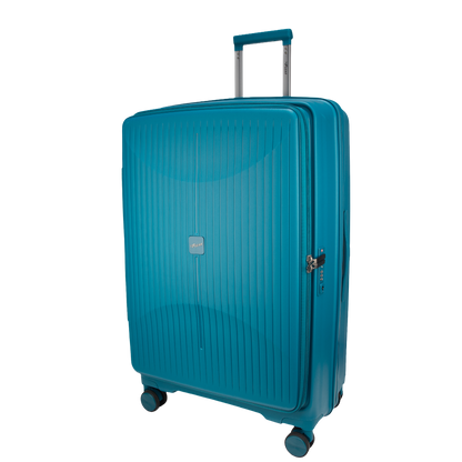 F Gear Myton Large Front Opening Cyan Blue Check-in Strolley