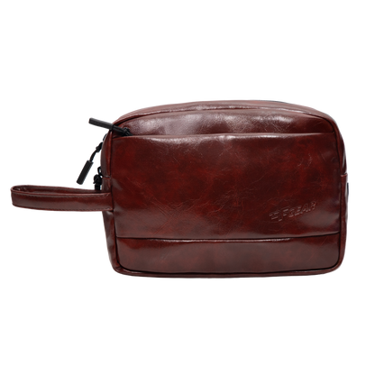 Elon Walnut Brown Travel Kit Pouch