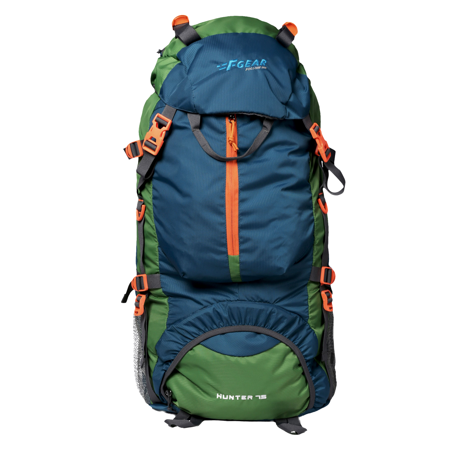 Hunter 75L Blue Green Rucksack with Raincover