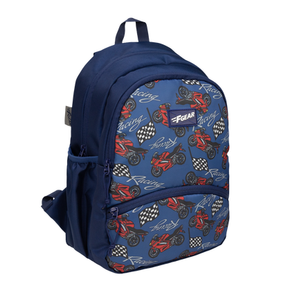 Brio 13L Navy Racing Kids Backpack