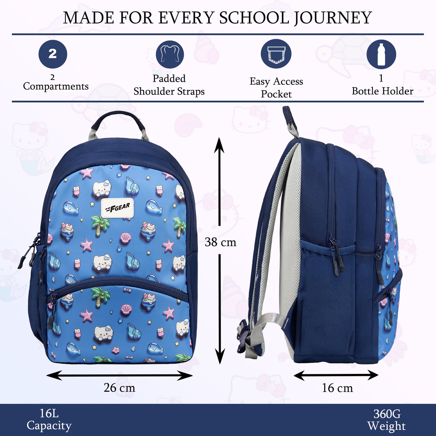 Brio M 15L Ocean Pop Blue Backpack