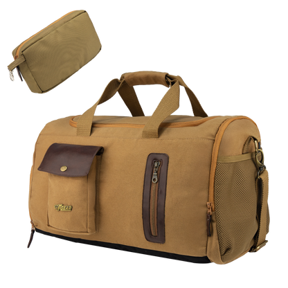 Cairo 38L Canvas Khaki Duffle Bag