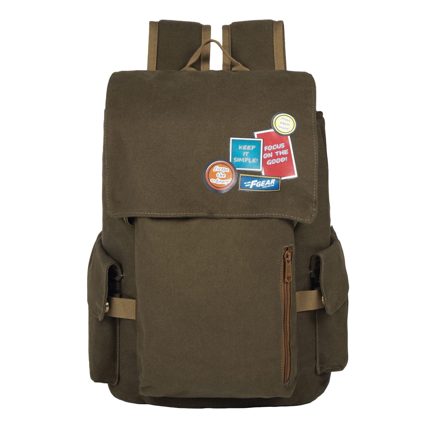 Milestone 20L Olive Canvas Laptop Backpack