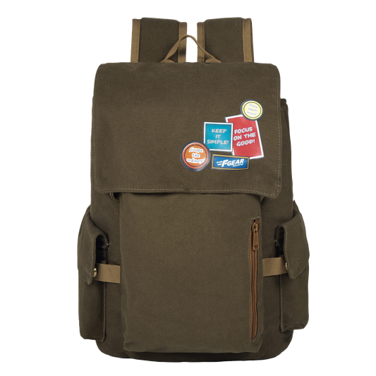 Milestone 20L Olive Canvas Laptop Backpack
