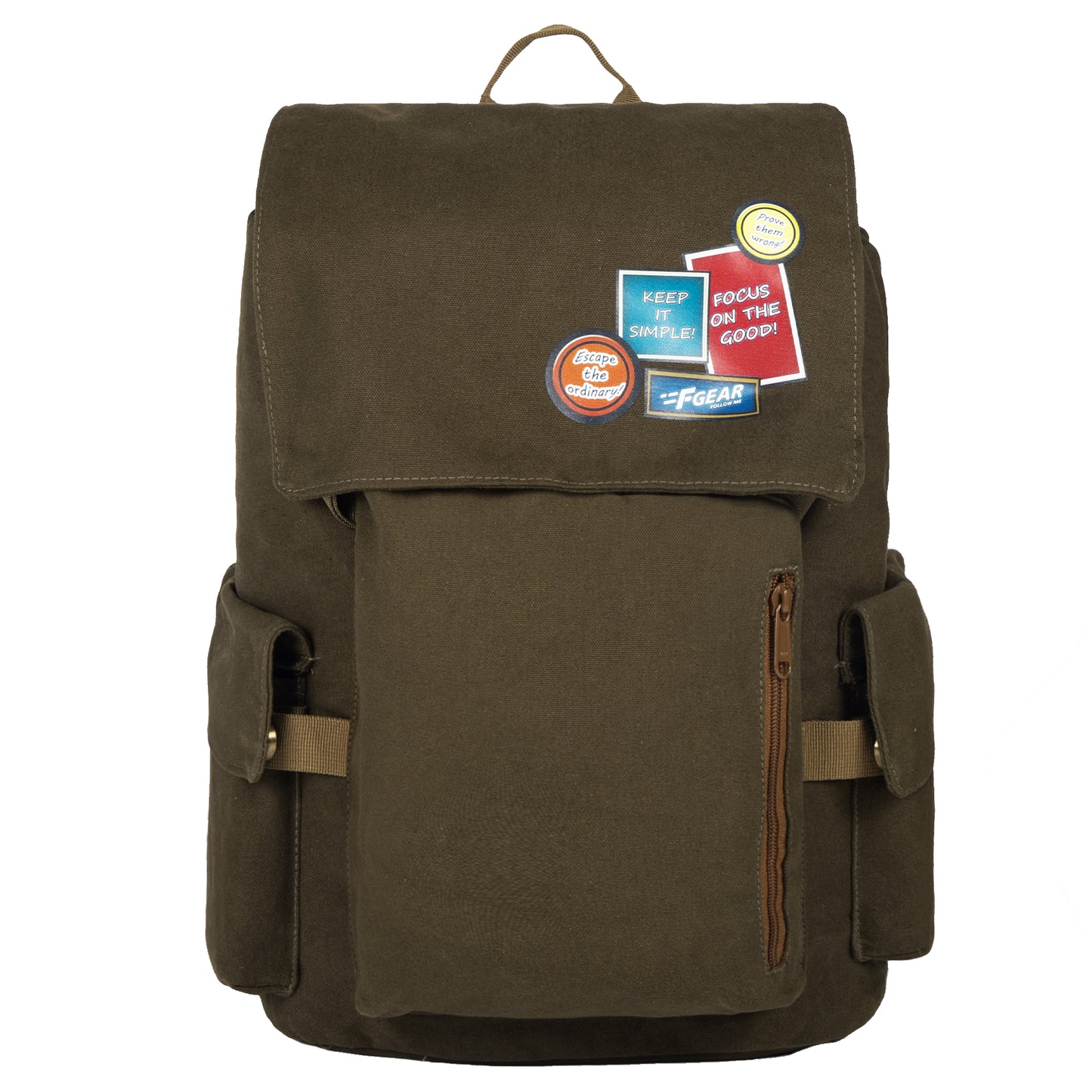 Milestone 20L Olive Canvas Laptop Backpack