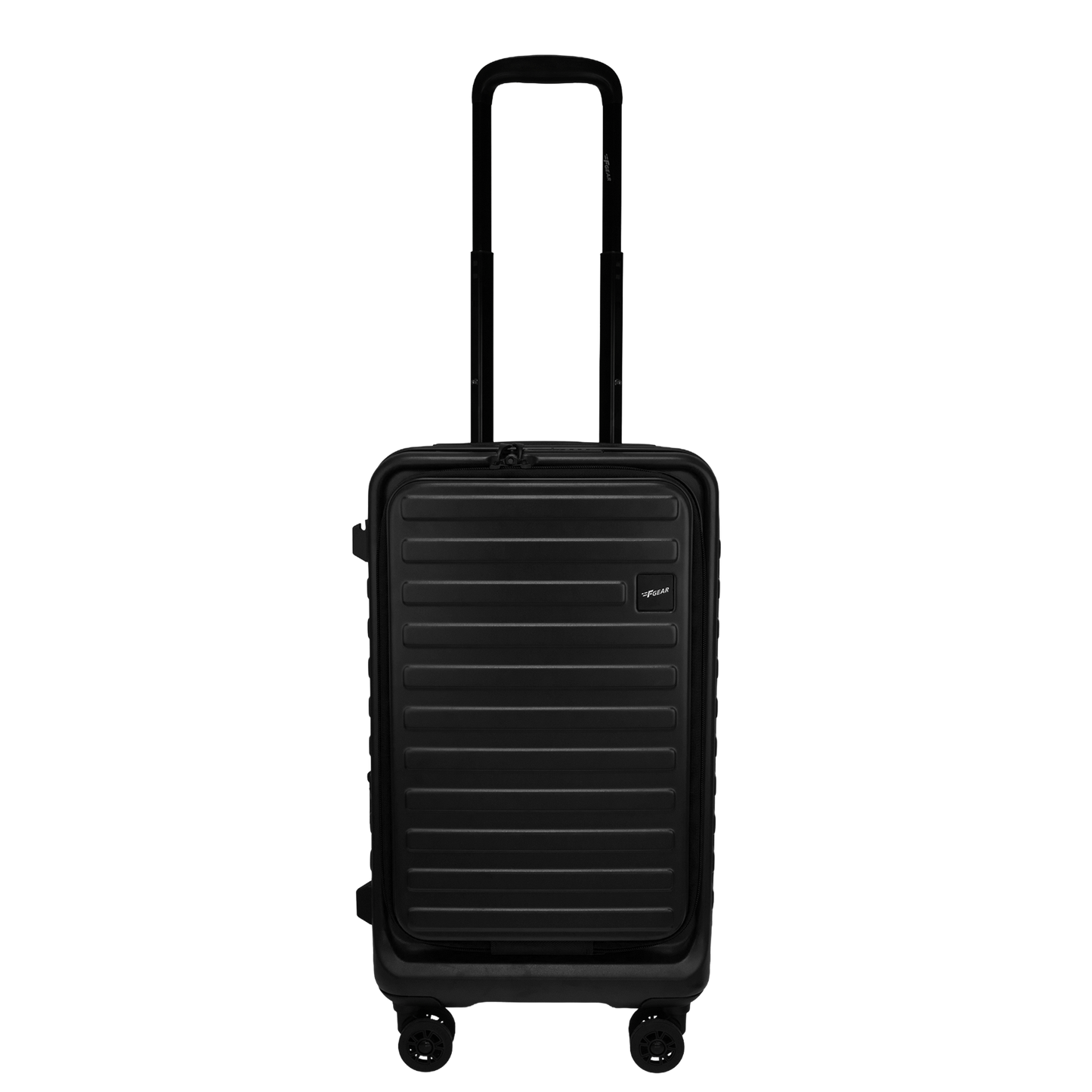 Windsor Black 56 cms Small Front Opening Trunk-Style Cabin Strolley with Laptop Sleeve & Expander