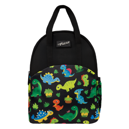 Comida 11L Black Colourful Dino Lunch Bag