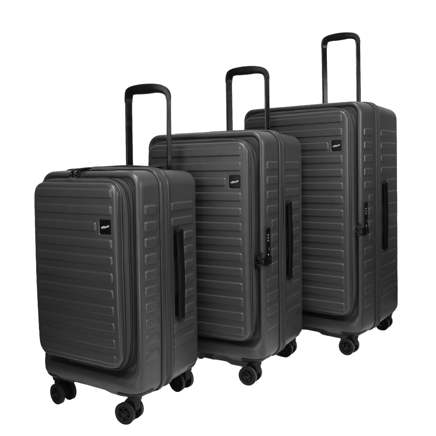 Windsor Steel Grey Set of 3 Suitcases