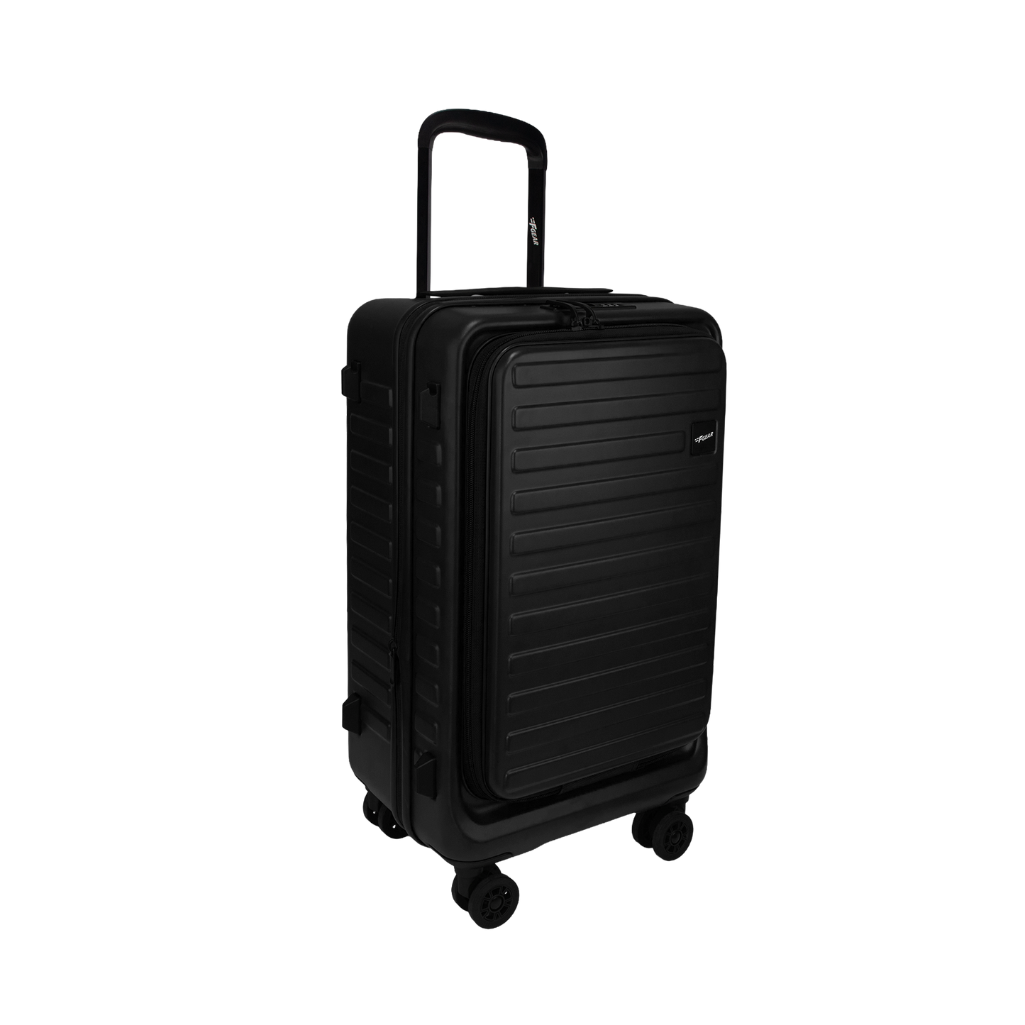 Windsor Black 56 cms Small Front Opening Trunk-Style Cabin Strolley with Laptop & Tablet Sleeves & Expander