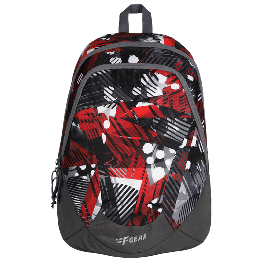Amari 12L Geometric Black Red Backpack
