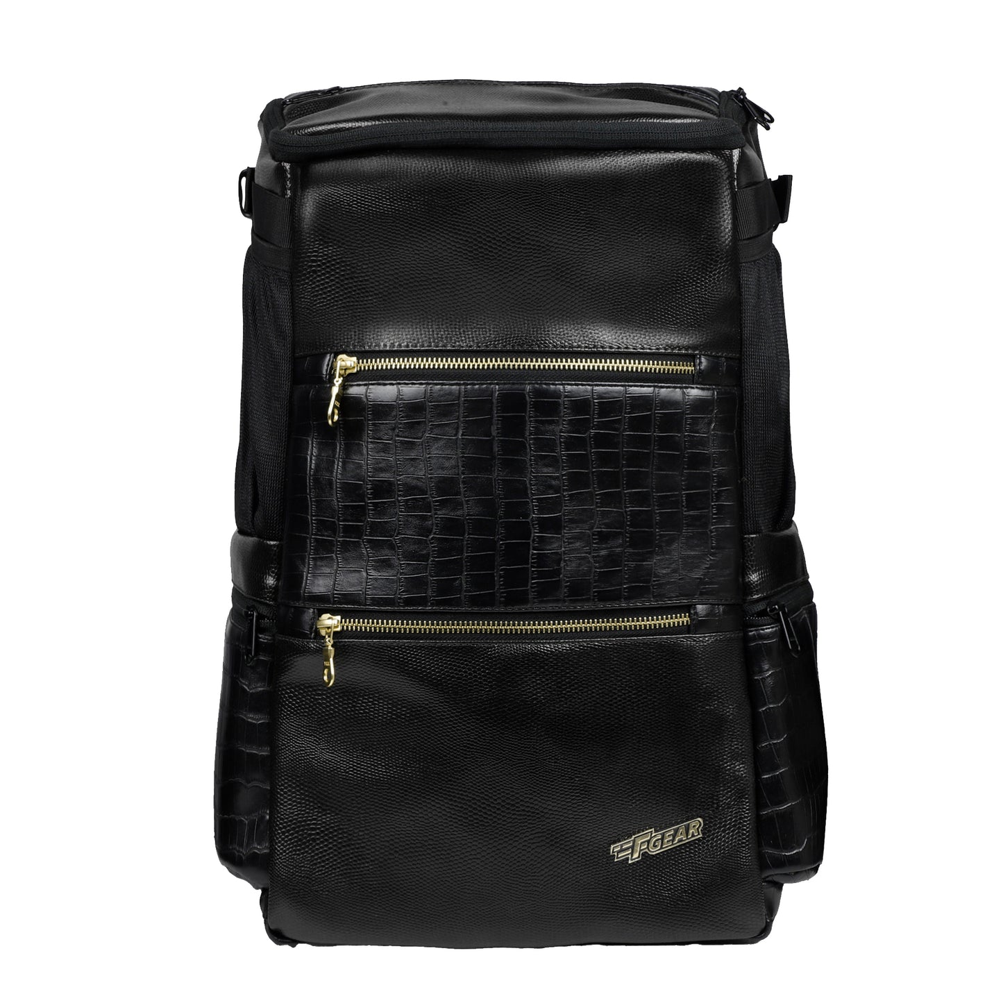 Tyndall 25L Black Vegan Leather Laptop Backpack