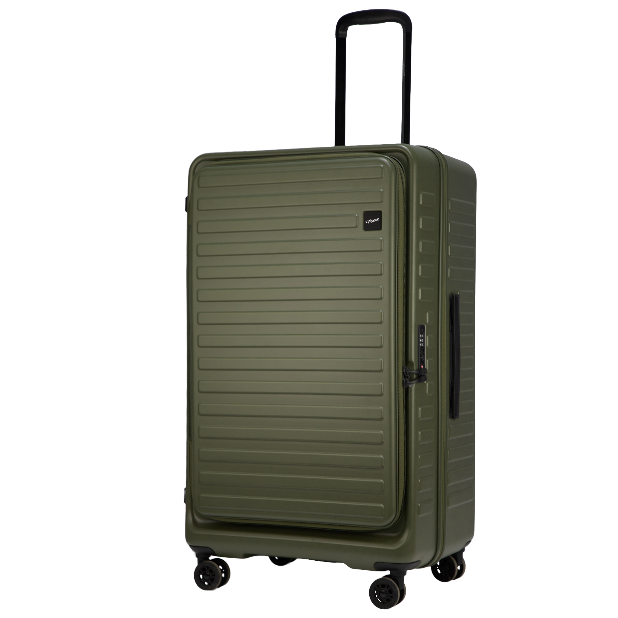 Windsor Army Green 76 cms Large Front Opening Trunk-Style Check-in Strolley with Expander
