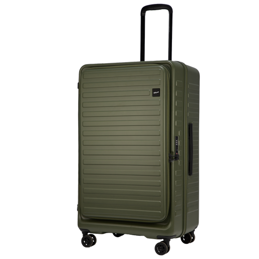 Windsor Army Green 76 cms Large Front Opening Trunk-Style Check-in Strolley with Expander