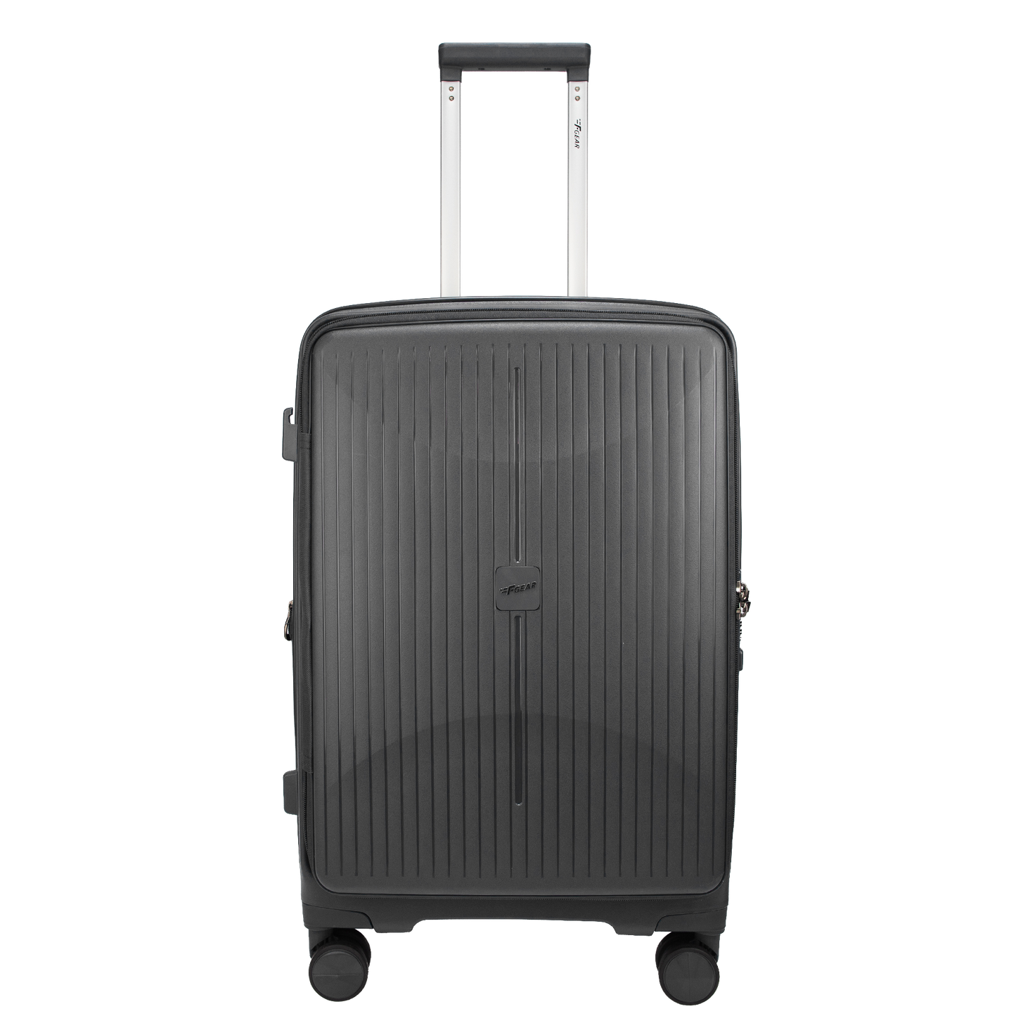 F Gear Myton Medium Front Opening Dark Grey Check-in Strolley