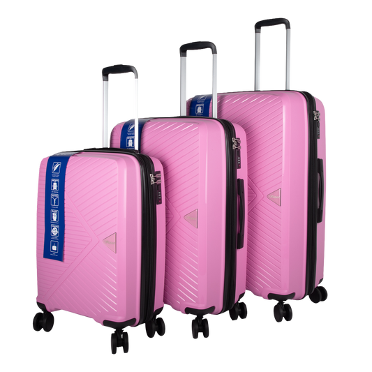 Goliath Pink Expandable Cabin Suitcase Set of 3