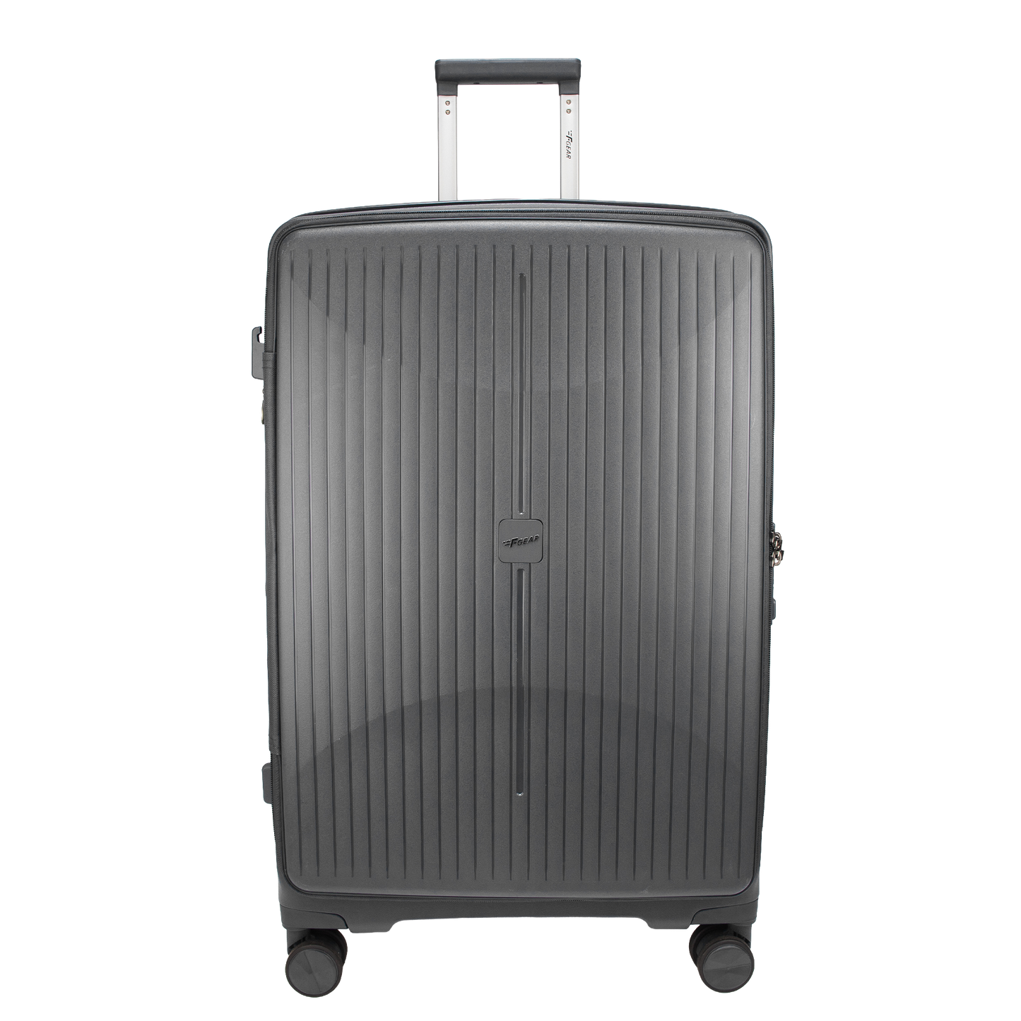 F Gear Myton Large Front Opening Dark Grey Check-in Strolley