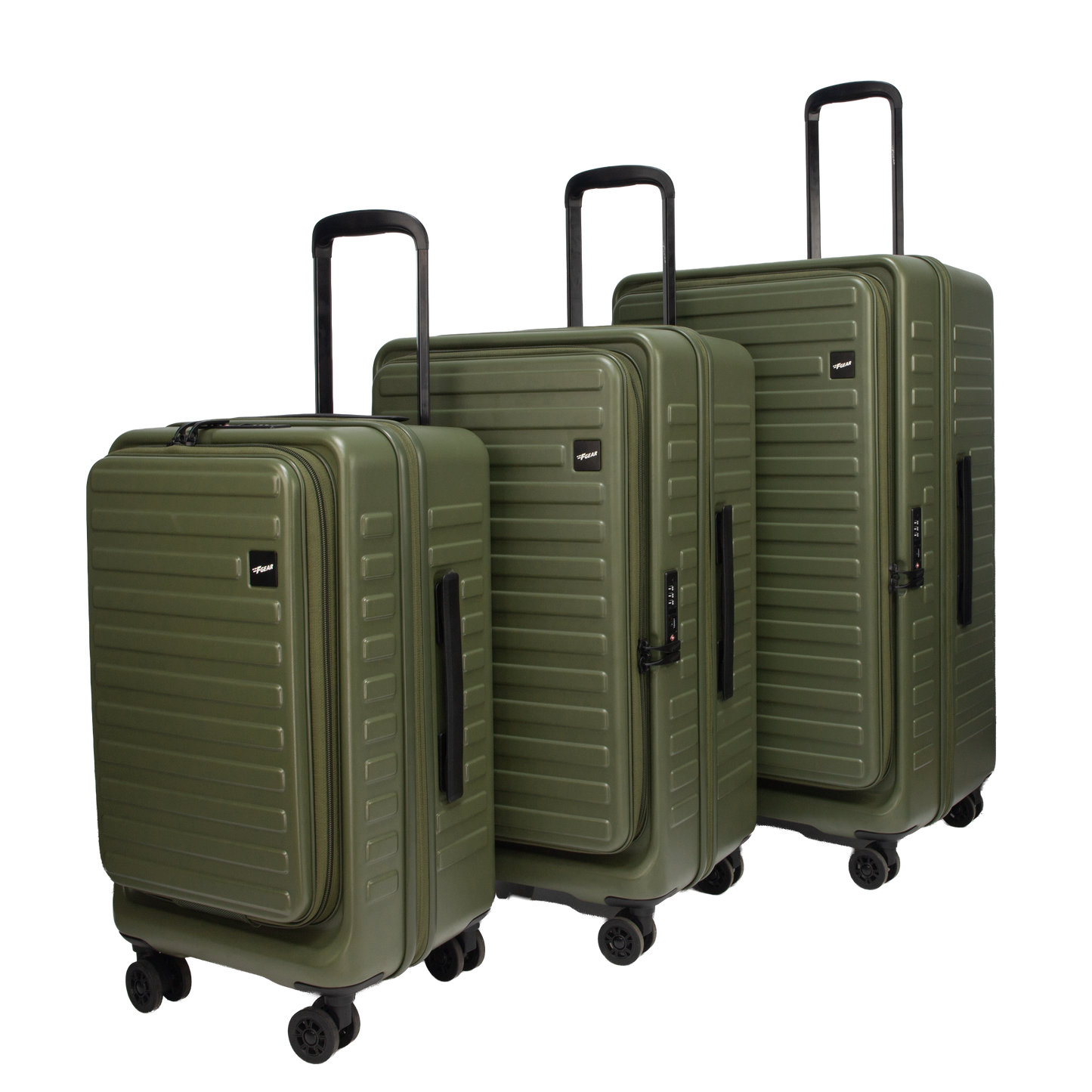 Windsor Army Green Set of 3 Suitcases