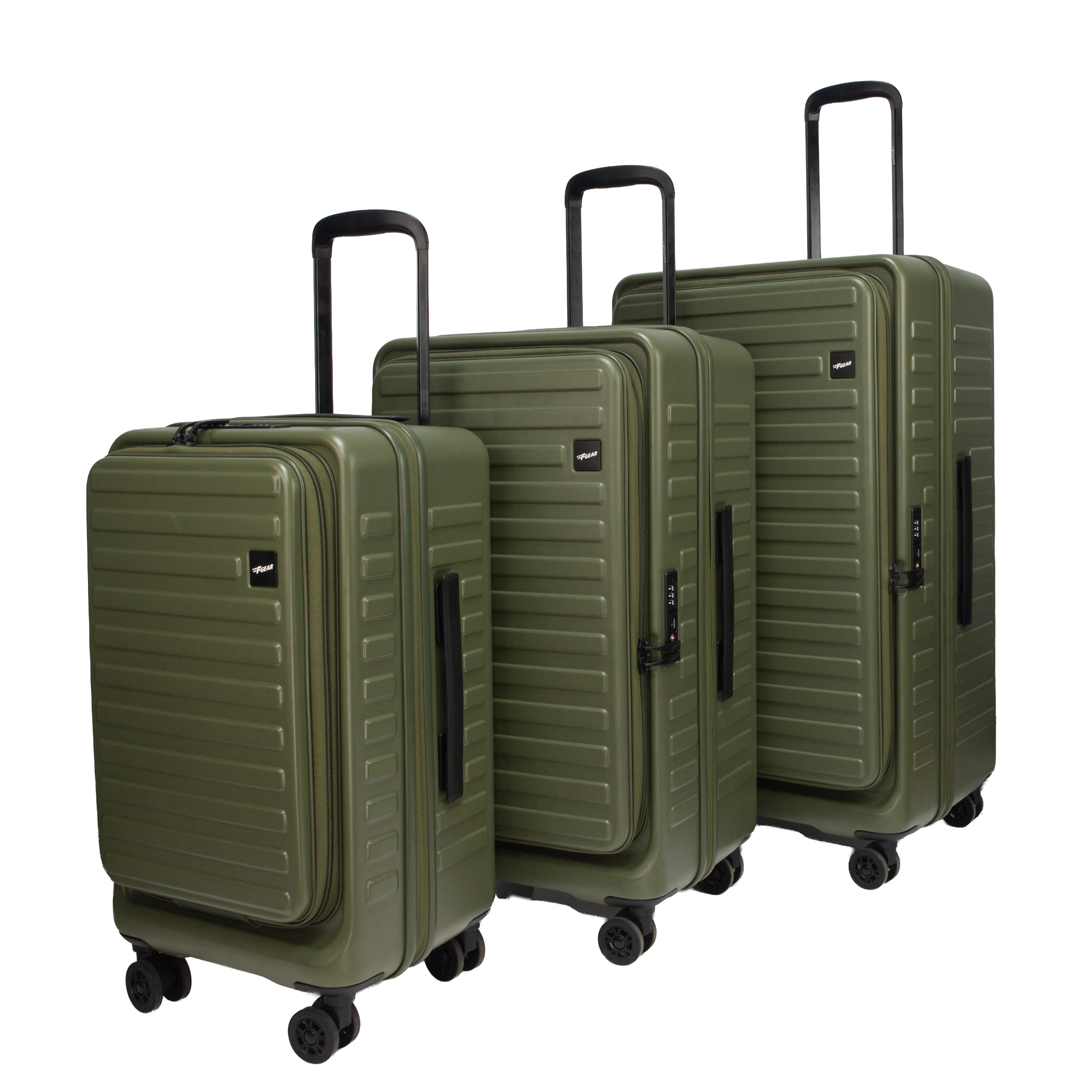 Windsor Army Green Set of 3 Suitcases