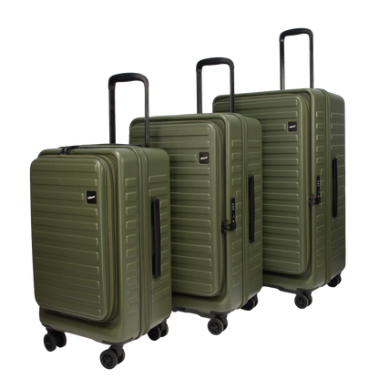 Windsor Army Green Set of 3 Suitcases
