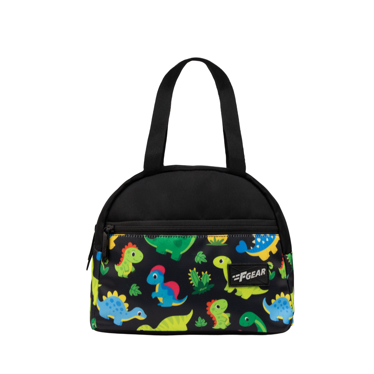 Nugget 7L Black Colourful Dino Lunch Bag