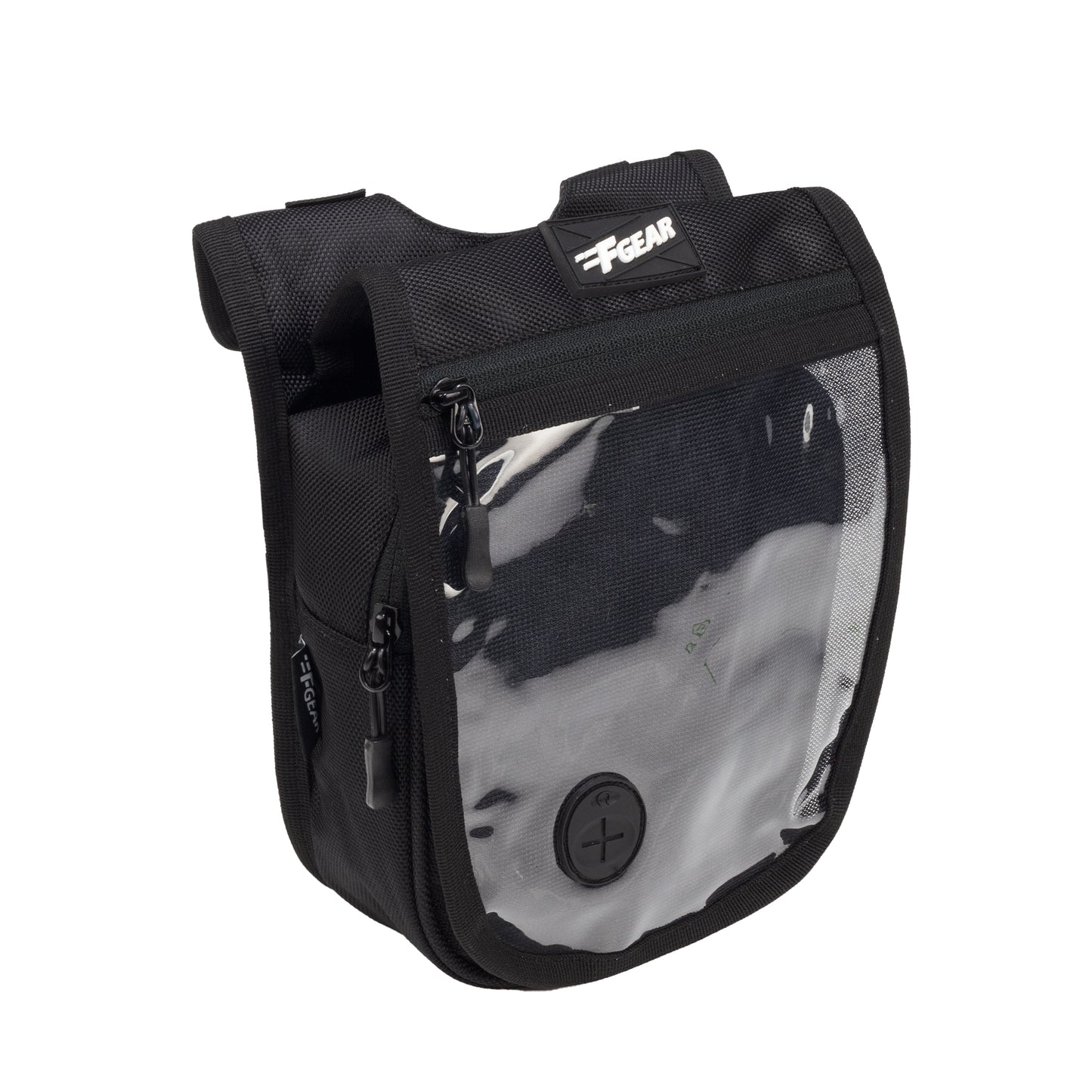 Alfie Black 2L Tank Pouch Motorcycle Bag with Rain cover & Headphone port