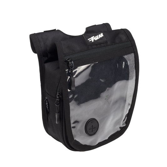 Alfie Black 2L Tank Pouch Motorcycle Bag with Rain cover & Headphone port