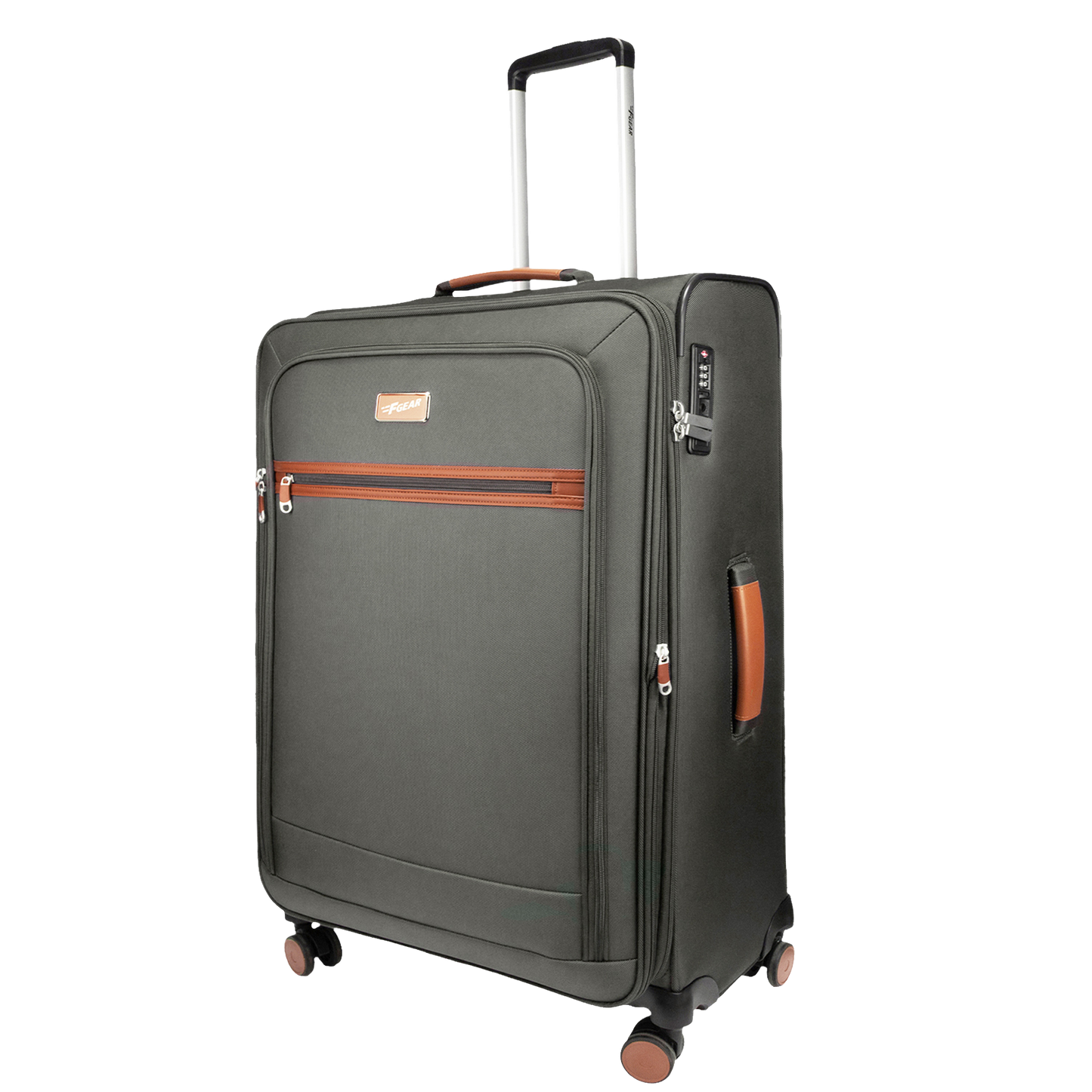 F Gear SoftAir Medium Grey Check-in Suitcase