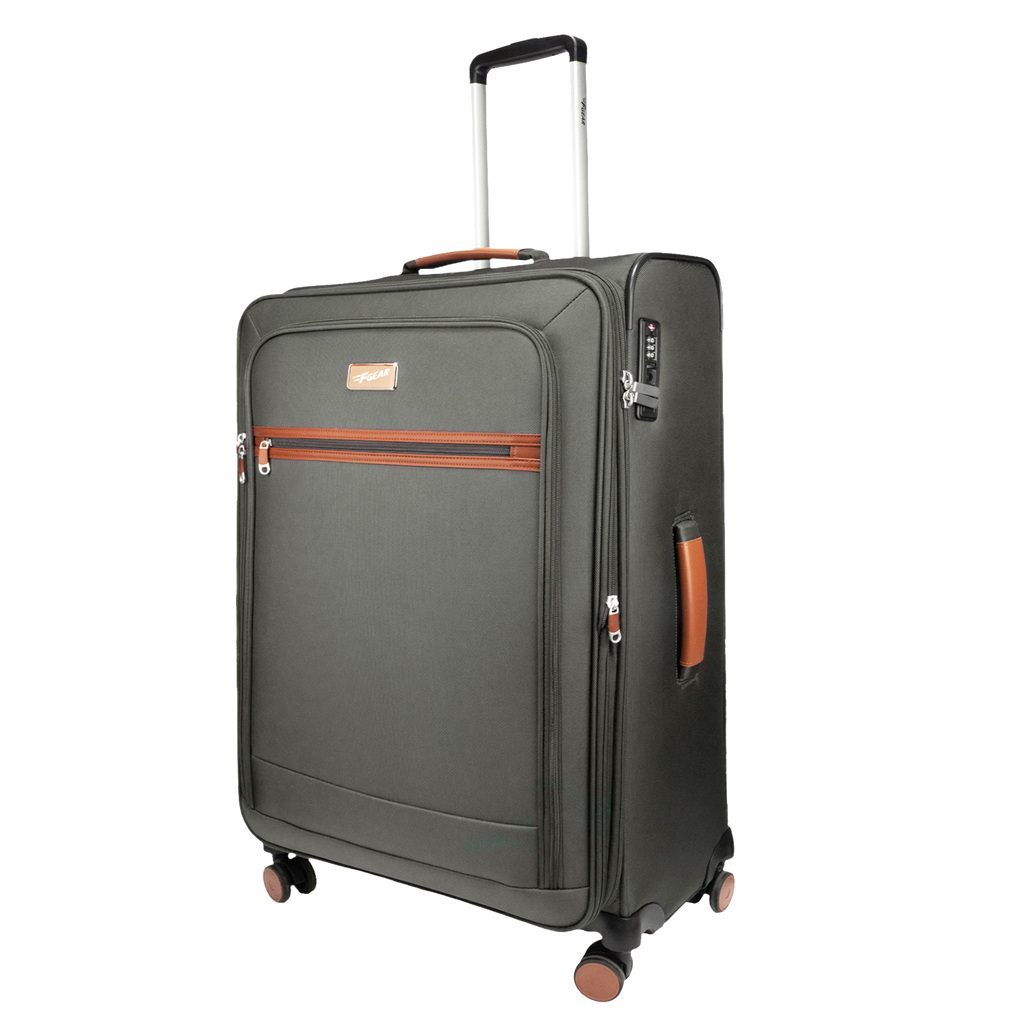 F Gear SoftAir Medium Grey Check-in Suitcase