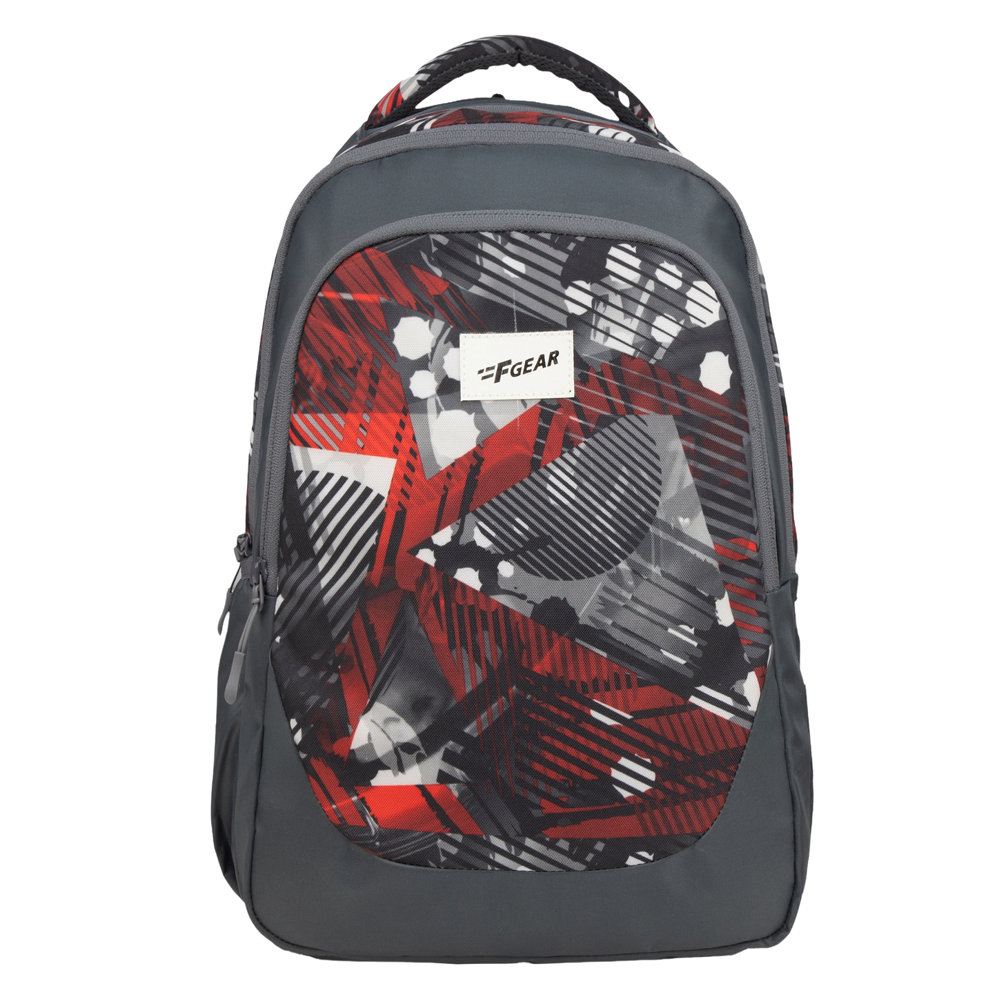 Panya 21L Grey Geometric Black Red Backpack