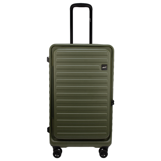 Windsor Army Green 68 cms Medium Front Opening Trunk-Style Check-in Strolley with Expander
