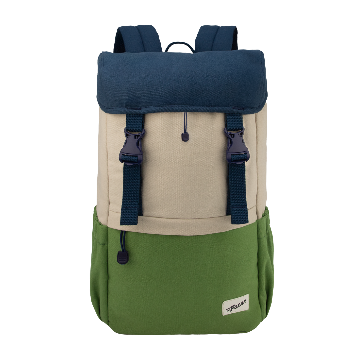 Dune 18L Navy Beige Mint Canvas Laptop Backpack