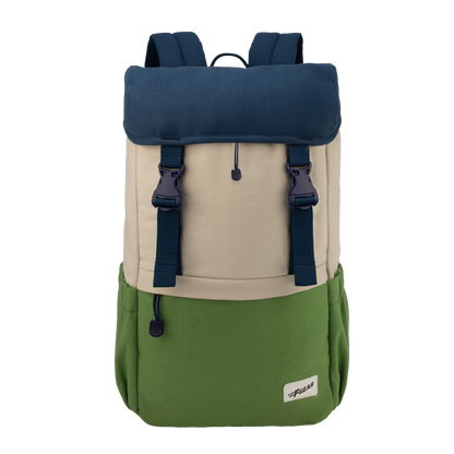 Dune 18L Navy Beige Mint Canvas Laptop Backpack